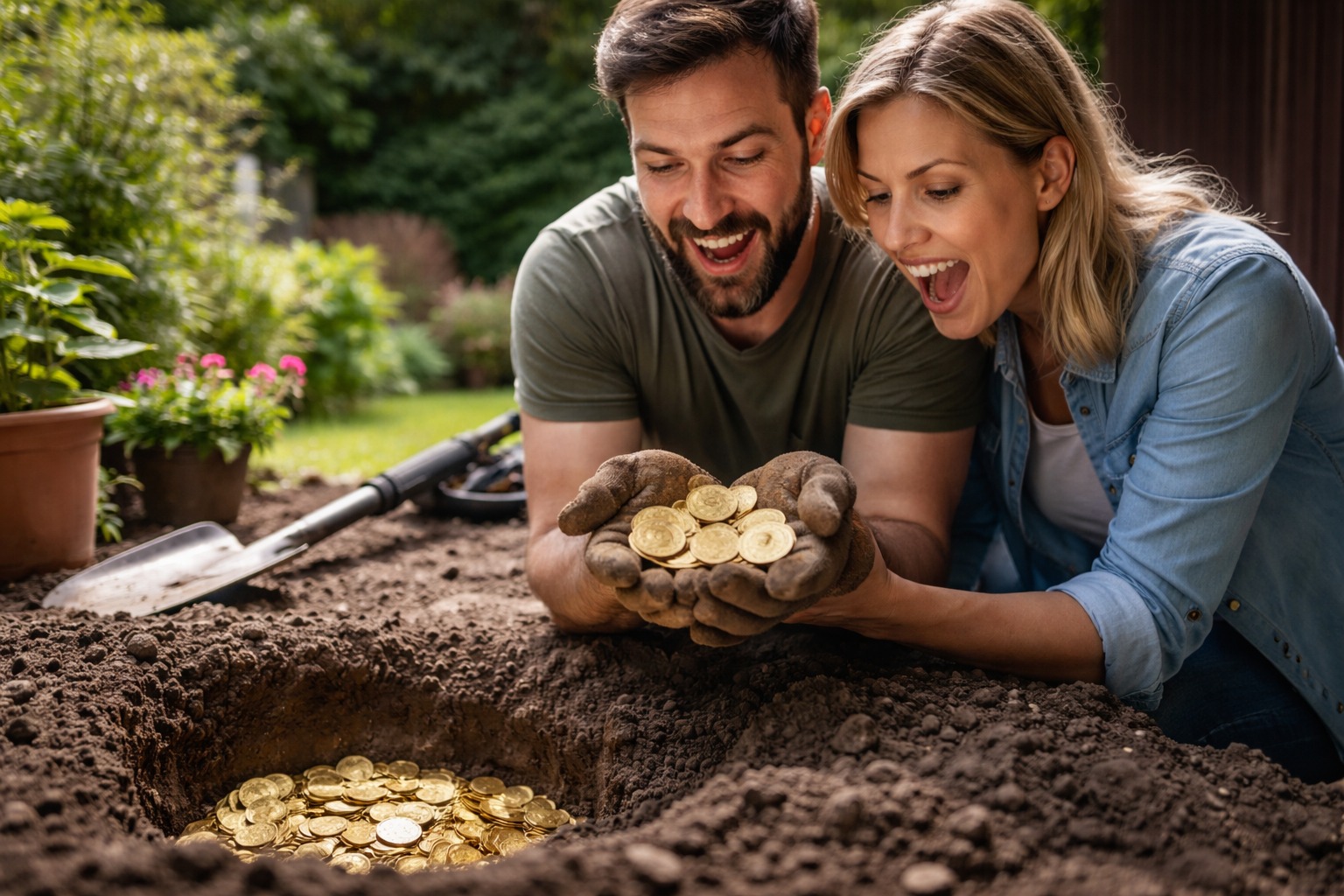 Tesouro, moedas, Casal