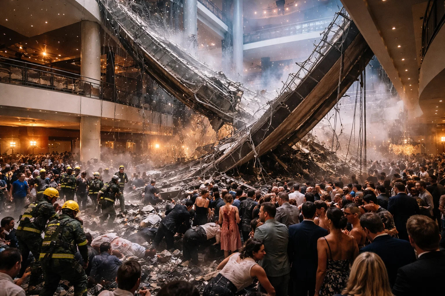 Uma alteração aparentemente simples no projeto de sustentação de passarelas dentro do hotel de luxo Hyatt Regency, em Kansas City, levou ao colapso de duas estruturas suspensas em 1981, deixando 114 mortos e mais de 200 feridos, em um desastre que mudou protocolos de engenharia estrutural