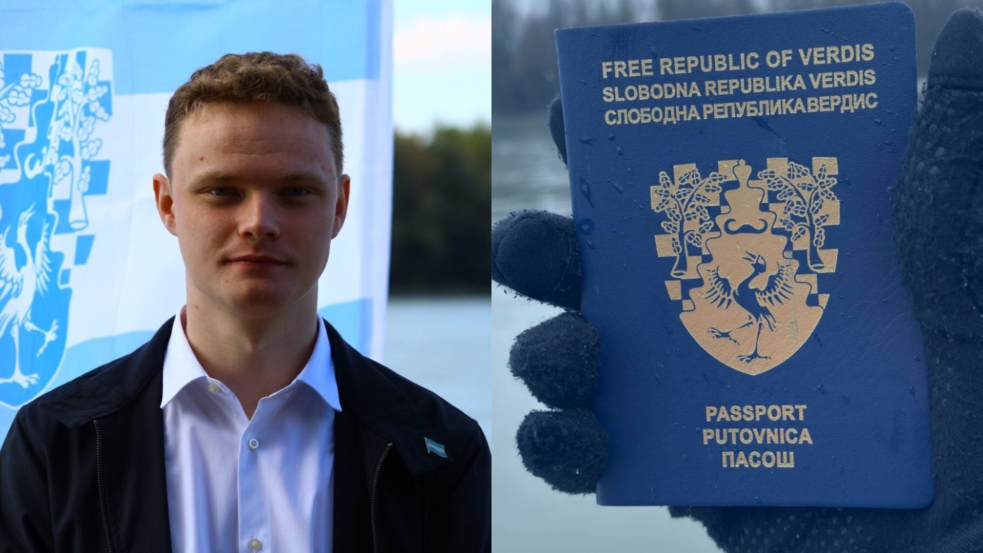 Passaporte da República Livre de Verdis com segurança ultravioleta