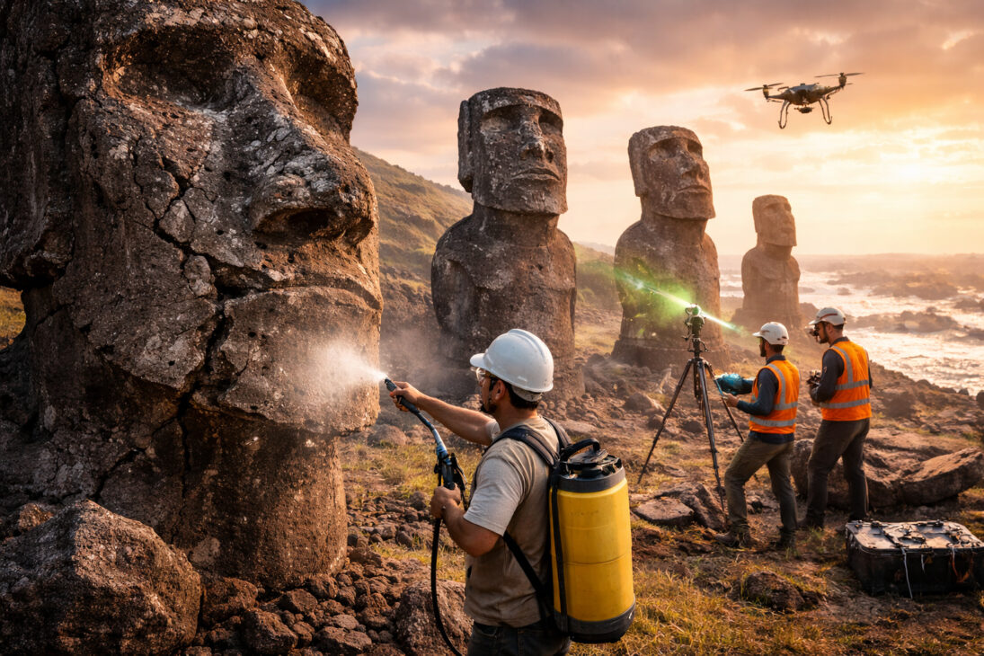 moais estatuas gigantes