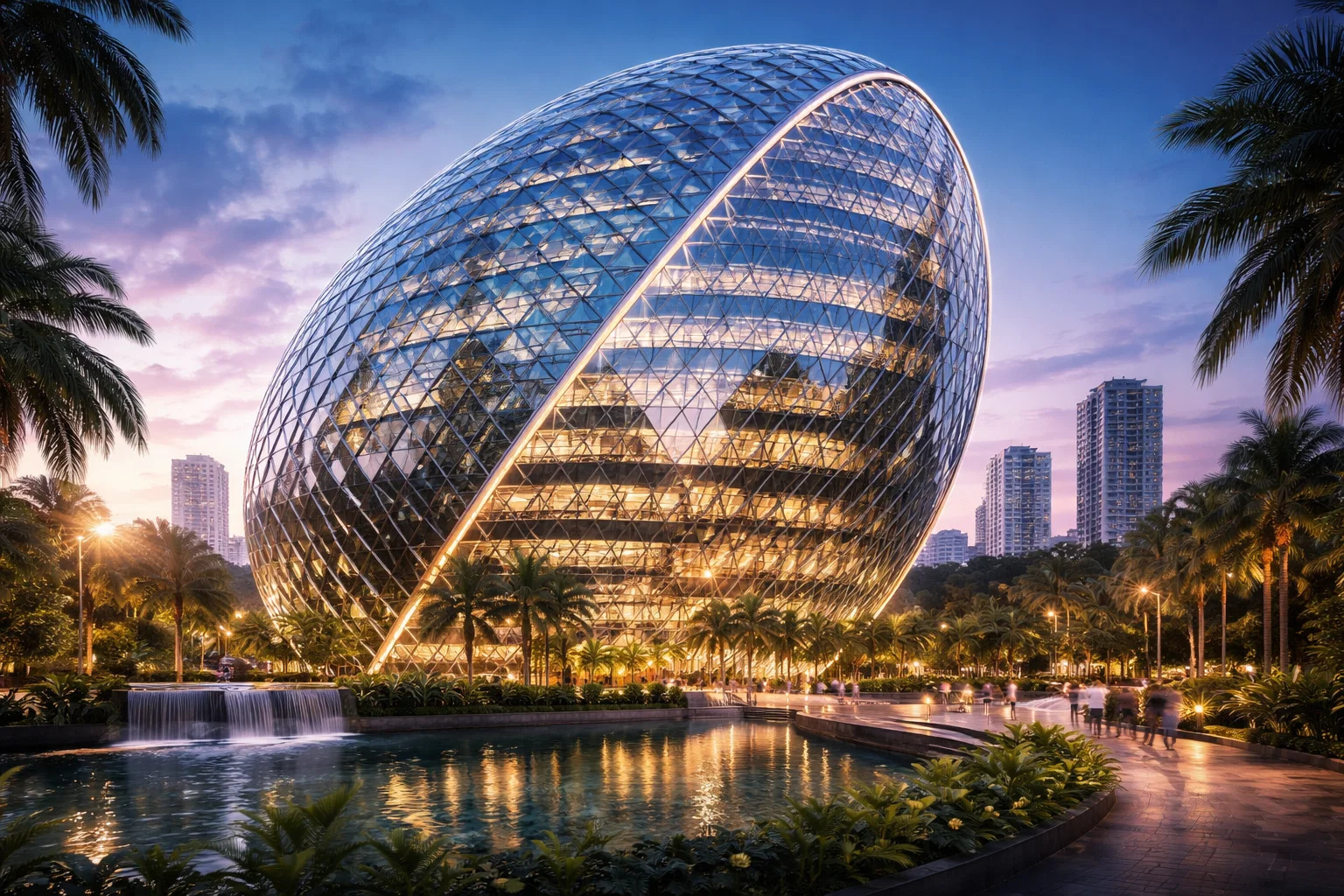 prédio em formato de ovo no coração financeiro de Mumbai