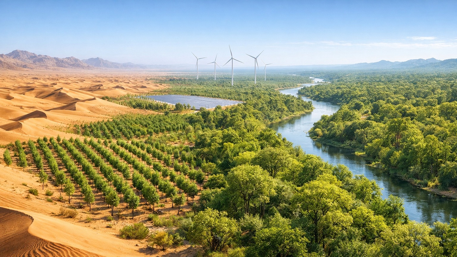 Projeto hipotético analisa transformar o Saara em floresta com bilhões de árvores, enormes volumes de água e impactos climáticos globais.