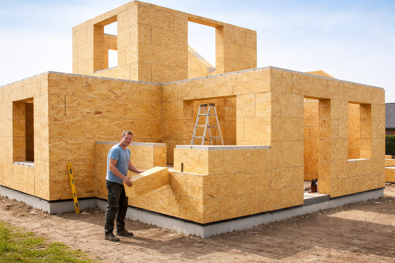 sistema sem máquinas e com madeira prensada mostra alternativa que ameaça padrão dominante