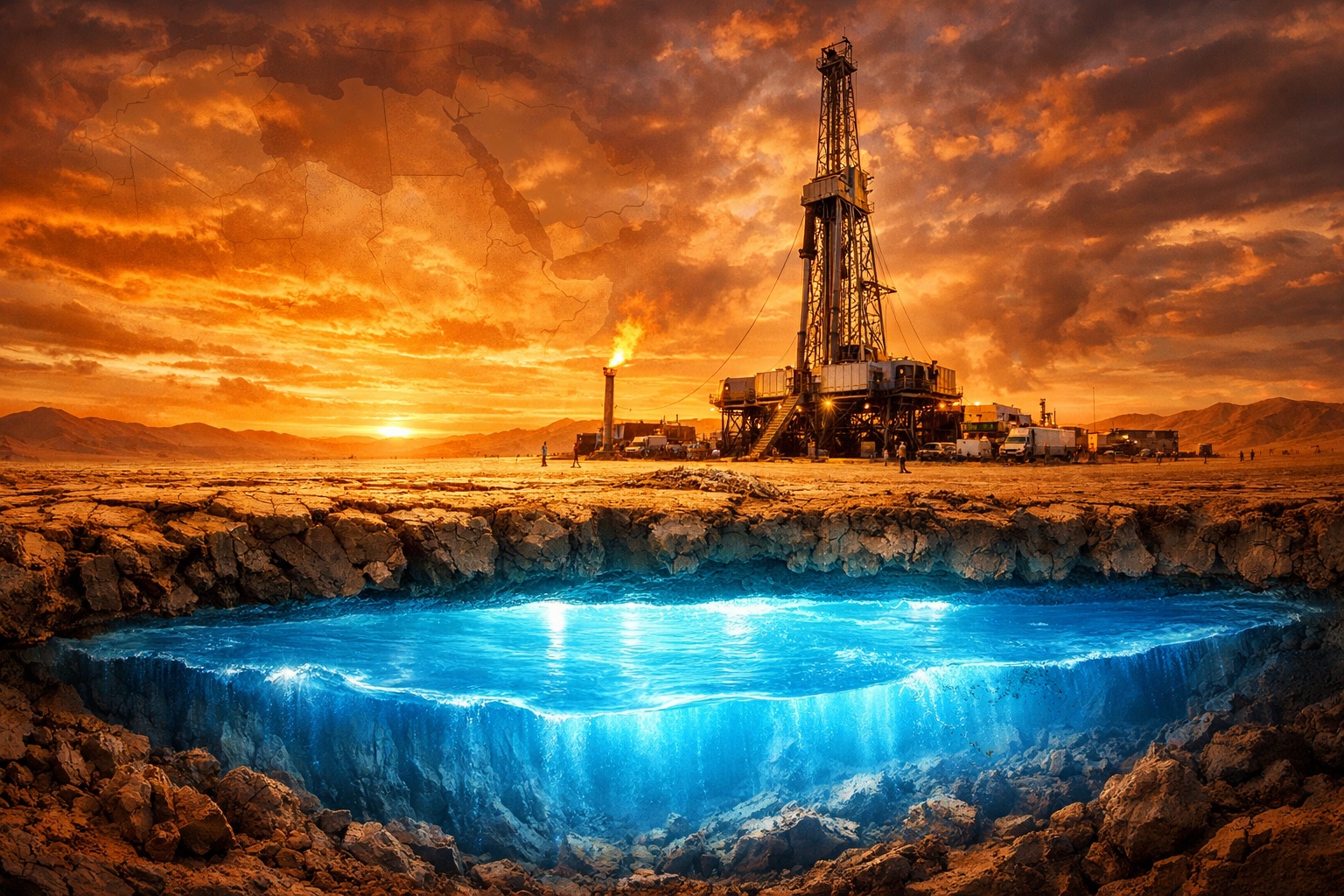 Maior aquífero fóssil do mundo, com 150 mil km³, foi descoberto acidentalmente em 1953 durante perfuração de petróleo na Líbia e abastece quatro países com água da Era do Gelo que quase não exige tratamento